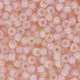 Miyuki rocailles Perlen 8/0 - Matted transparent pale pink ab 8-155FR
